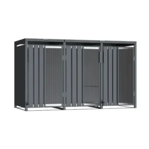 Opaque 3 Bay Premium Bin Shelter - Image 9