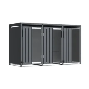 Opaque 3 Bay Premium Bin Shelter - Image 10