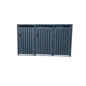 Wheelie Bin Shelter Premium – 3 Bay – Grey - Image 11