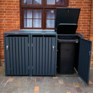 Wheelie Bin Shelter Premium – 3 Bay – Grey - Image 22