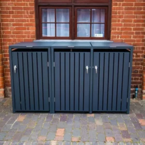 Wheelie Bin Shelter Premium – 3 Bay – Grey - Image 17