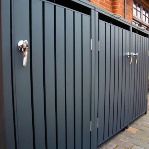 Wheelie Bin Shelter Premium – 3 Bay – Grey - Image 25