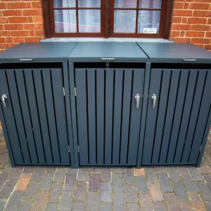 Wheelie Bin Shelter Premium – 3 Bay – Grey - Image 26